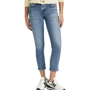 AGOLDE Toni Mid Rise Slim Straight Leg Ankle Light Med Blue Denim Jean Size 29